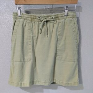Lands' End Light Sage Pull-On A-Line Skirt with Drawstring